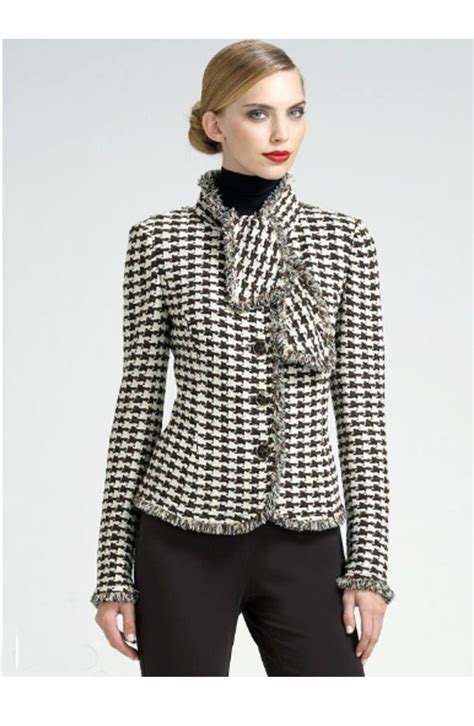 chanel houndstooth coat|chanel jackets women.